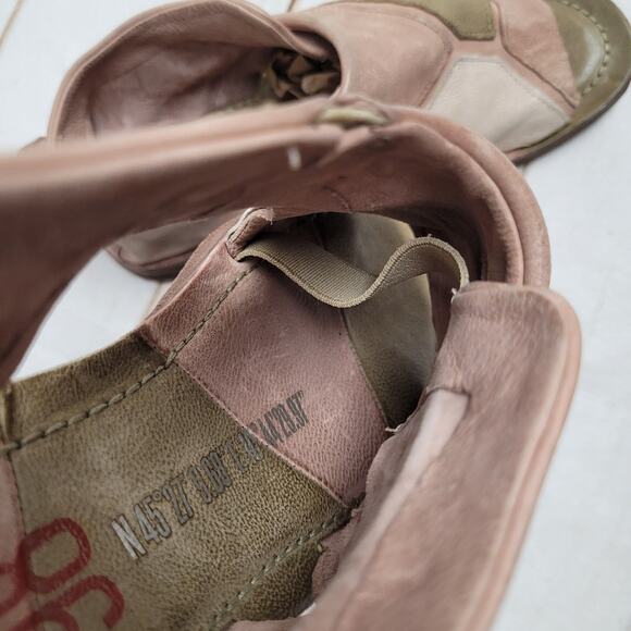 A.S. 98 Remini patchwork leather sandals olive green brown boho Renaissance - Picture 8 of 8